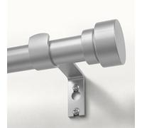 Oneach Silver Curtain Rods for Windows 28 to 48 Inch, 1 Inch Pole Adjustable Length Heavy Duty Metal Curtain Rod Set, for Outdoor Bedroom Kitchen Living Room (16 to 60 Inch)