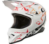 Oneal 1SRS SPLASH Motocross Helmet, white-orange, size XL for Men