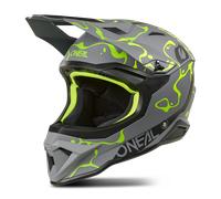 Oneal 1SRS SPLASH Motocross Helmet, grey-yellow, size S for Men