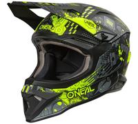 O'Neal 1SRS Youth MX Helmet Vibrant Black Neon Yellow Motocross Off-Road