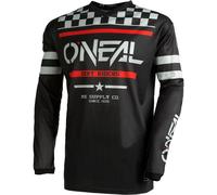 O'Neal 2023 Youth Element Squadron V.22 MX Jersey Black/Grey Motocross Off-Road