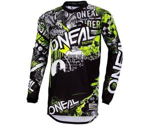 O'Neal 2024 Motocross Jersey Element Attack Youth Black Yellow MX Kids Junior