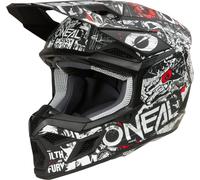 Oneal 3SRS Attack Motocross Helmet, black/white, size 2XL