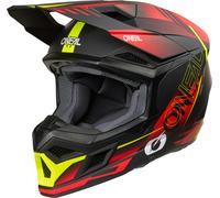 Oneal 3SRS HAZE Motocross Helmet, black-red-yellow, size XS for Men