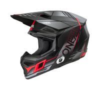 Oneal 3SRS HAZE MX-Helm schwarz-grau-rot XL