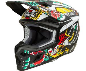 Oneal 3SRS Inked Motocross Helmet, multi coloured, size L