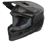 O'Neal 3SRS Motocross MX Motorcycle Helmet - Solid Black / Grey