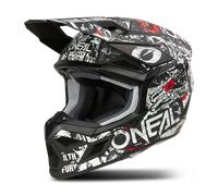 Oneal 3SRS Attack Motocross Helmet, black-white, size 2XL for Men
