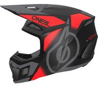 Oneal 3SRS Vision Motocross Helmet, black-grey-red, size L for Men