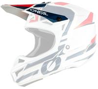 Oneal 5Series Polyacrylite Sleek Helmet Peak, white-red for Men