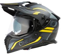 Oneal A-SRS Spike Motocross Helmet, black-grey-yellow, size S for Men