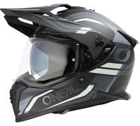 Oneal A-SRS Spike Motocross Helmet, black matt/grey/white, size S