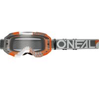 Oneal B-10 Duplex Clear Motocross Goggles, black/orange, One size