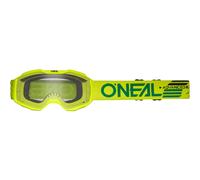 Oneal B-10 MX Goggle SOLID neon yellow w/clear Motocross Off-Road MTB Enduro