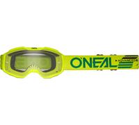 Oneal B-10 Solid Clear Kids Motocross Goggles, neon yellow, One size