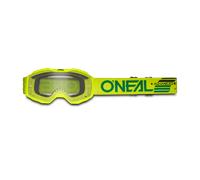 Oneal B-10 Solid Clear Kids Motocross Goggles, yellow
