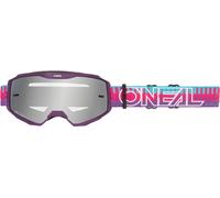 O'Neal B-10 Striped Youth MX Goggles - Mirror Pink Pink