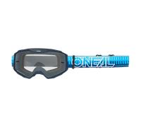 O'Neal B-10 Striped MX Goggles - Clear Blue Blue
