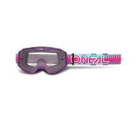 O'Neal B-10 Striped MX Goggles - Clear Pink Pink