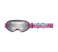 O'Neal B-10 Striped Youth MX Goggles - Mirror Pink Pink