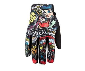 O'Neal | Cycling-Glove | Motocross MX MTB DH FR Downhill Freeride | Durable, flexible materials, ventilated palm | Matrix Youth Glove Crank | Kids | Black | Size L