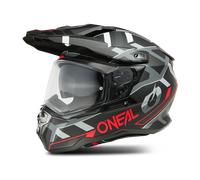 Oneal D-SRS Square V.25 Motocross Helmet, black-grey-red, size M for Men