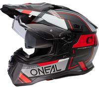 Oneal D-SRS Square Motocross Helmet, black-grey-red, size S for Men