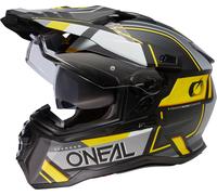 Oneal D-SRS Square Motocross Helmet, black-grey-yellow, size XS for Men