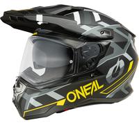 Oneal D-SRS Square V.25 Motocross Helmet, black-grey-yellow, size S for Men