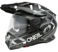 Oneal D-SRS Square V.25 Motocross Helmet, black matt/grey/white, size L