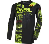 Oneal Element Attack Motocross Jersey, black/yellow, size S