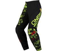 Oneal Element Attack Motocross Pants, black-yellow, size 40