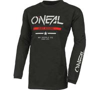 Oneal Element Cotton Squadron V.22 Motocross Jersey, black/grey/red, size S