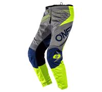 O'NEAL Element Factor Motocross Trousers Grey/Blue/Yellow, 28