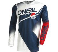 Oneal Element Racewear V.22 Motocross Jersey, white-red-blue, size S