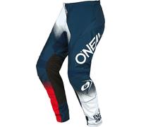 Oneal Element Racewear V.22 Motocross Pants, white-red-blue, size 28