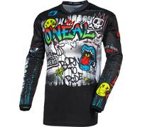 Oneal Element Rancid black/multicoloured Kids Motocross Jersey, black-multicolored, size XL