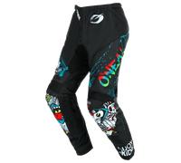 Oneal Element Rancid black/multicoloured Kids Motocross Pants, black-multicolored, size XL