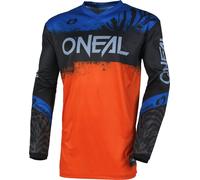Oneal Element Shocker Kids Motocross Jersey, blue-orange, size L