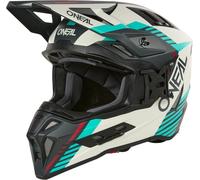 ONeal EX-SRS Quin, motocross helmet XL Matt Light Grey/Turquoise/Black/Red