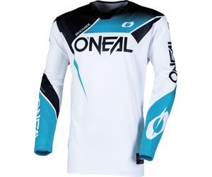 Oneal Hardwear Air Slam Motocross Jersey, white/black/turquoise, size S