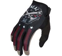 Oneal Mayhem Nanofront Piston Motocross Gloves, black/red/white, size XL