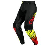 O'NEAL | Motocross Pants | Enduro Motorcycle | Durable Denier Fabrics, with Great Freedom of Movement, Athletic Fit | Pants Mayhem Scarz V.24 | Adult | Black Red | Size 30