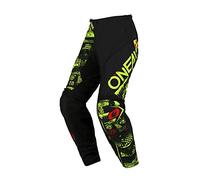 Oneal Element Attack Motocross Pants, black-yellow, size 28