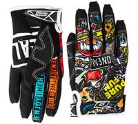 O'Neal Men's Jump Crank Full Finger Mountain Enduro Motocross Dirt Bike Gloves, Black/Multicoloured, L/9