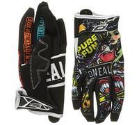 O'Neal Men's Jump Crank Full Finger Mountain Enduro Motocross Dirt Bike Gloves, Black/Multicoloured, M/8.5