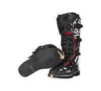 O'NEAL Motocross Boots MX Enduro Metal Sole Protector, Easily Adjustable Locking Buckles Tribute Boot Squadron V.21 Adult Black/Grey