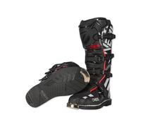 O'NEAL Motocross Boots TRIBUTE Boot SQUADRON V.21 I MX Enduro I Ergonomic Motorcycle Boots Men & Women with Metal Sole Protection I Black/Grey I Size 47/13