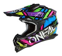 O'NEAL | Motocross Helmet | MX Enduro | ABS shell, safety standard ECE 22.06, ventilation openings for optimum cooling | 2SRS Helmet GLITCH V.23 | Adult | Multi | Size S (55/56 cm)