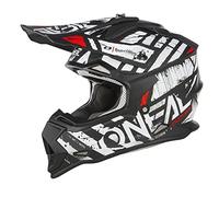 O'NEAL | Motocross Helmet | MX Enduro | ABS Shell, Safety Standard ECE 22.06, Vents for optimal cooling | 2SRS Helmet GLITCH V.23 | Adult | Black White | Size XS (53/54 cm)